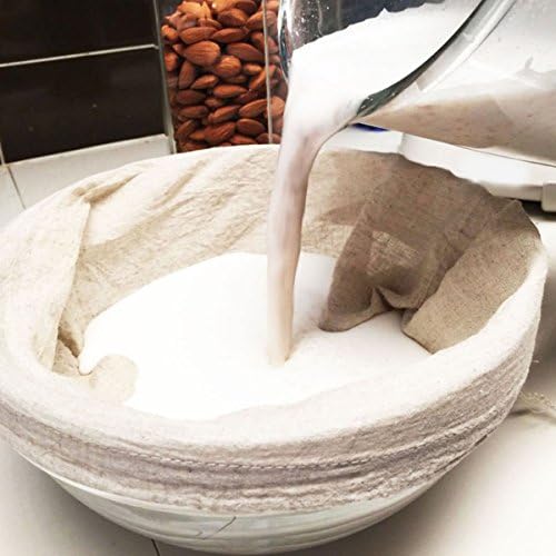 Pro Quality Nut Milk Bag Cloth Strainer, 12"X12" for Foods Organic Reusable Kitchen Fine Mesh Cheesecloth with Drawstrings, Canning, Sprouting, Juicing - Image 5