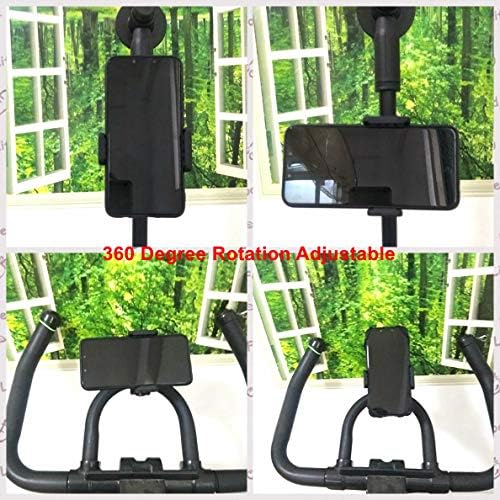 DHYSTAR Cell Phone Holder Mount Clip for Golf Cart Accessories,Music Mic Microphone Stand Pole Boom,Wheelchair Walker,Stroller,Stationary Exercise Spin Bike,Bicycle,Clamp Fits Most Smartphones - Image 7