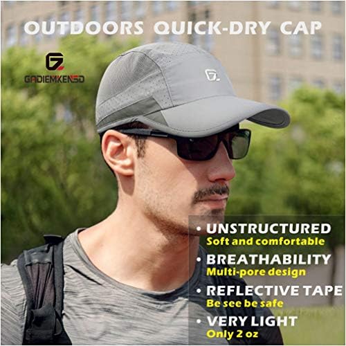 GADIEMKENSD Quick Dry Sports Hat Lightweight Breathable Unstructured Soft Run Cap Unisex - Image 2