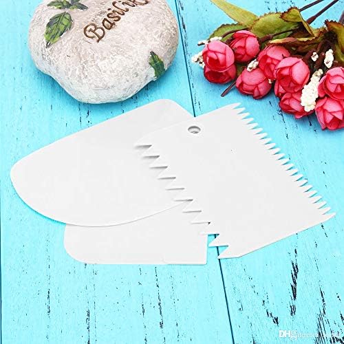 ManYee Icing Smoother Scraper 7 Pack Cake Scraper Smoother Set Plastic Cake Smoother Butter Cream Cake Edge Decorating Tools for Cake Baking - Image 4