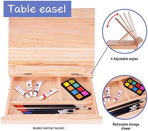 165 Piece Deluxe Art Creativity Set with 3 Drawing Pads,1 Wooden Drawing Easel with Drawer, Art Supplies, Painting & Drawing Set That Contains All The Additional Supplies You Need to Get Started - Image 6