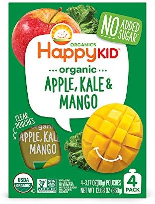 Happy Kid Organic Superfoods Twist Apple Kale Mango, 3.17 Ounce Pouch (Pack of 16) (Pack May Vary) Baby Toddler Kid Snack, Resealable, No Added Sugar Non-GMO Kosher (Packaging May Vary) - Image 3
