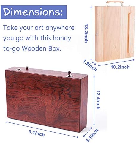 165 Piece Deluxe Art Creativity Set with 3 Drawing Pads,1 Wooden Drawing Easel with Drawer, Art Supplies, Painting & Drawing Set That Contains All The Additional Supplies You Need to Get Started - Image 7