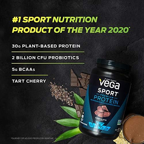 Vega Sport Premium Protein Powder, Vanilla, Plant Based Protein Powder Post Workout - Certified Vegan, Vegetarian, Keto-Friendly, Gluten Free, Dairy Free, BCAA Amino Acid (20 Servings / 1lb 13.2oz) - Image 3