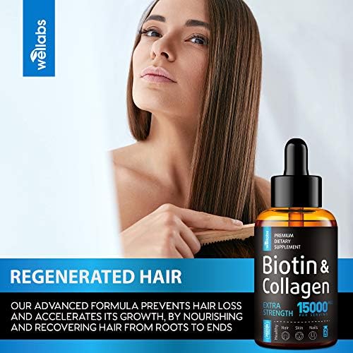 Premium Biotin & Collagen Hair Growth Drops - Potent US Made Hair Growth Product - Healthy Skin & Nails - Liquid Biotin & Collagen Supplement for Best Absorption - Perfect Hair Growth for Men & Women - Image 5