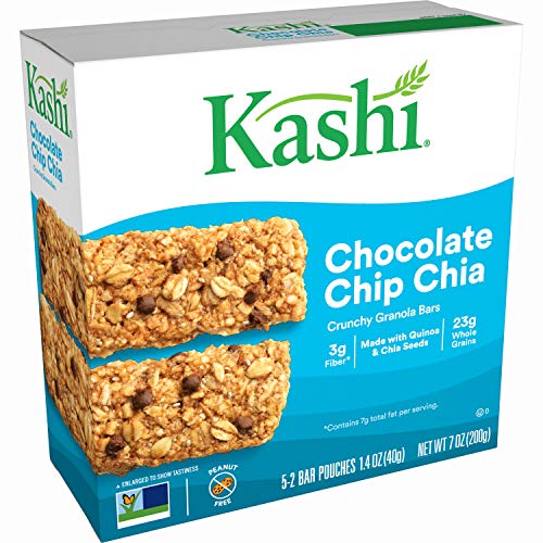 Kashi Crunchy Chocolate Chip Chia Granola Bars - Vegan, 5 Pouches, 2 Bars Per Pouch