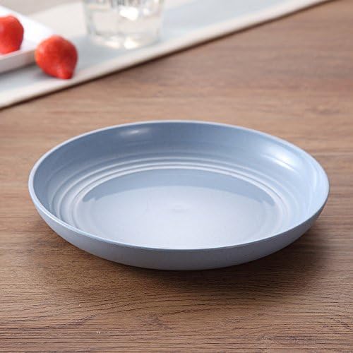 4pcs Set 7.9'' Round Food Plate Dish Saucer Healthy Wheat Straw Eco Friendly Biodegradable Unbreakable Dinner Plates Dinnerware Dishes Set - Image 7