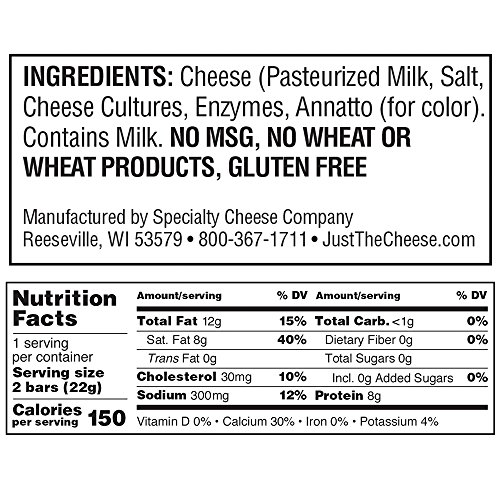 Just the Cheese Bars 12-pack, Crunchy Baked Low Carb Snack Bars. 100% Natural Cheese. High Protein and Gluten Free (Aged Cheddar) - Image 5