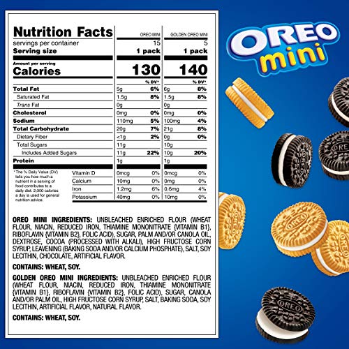 OREO Mini Mix Sandwich Cookies Variety Pack, 20 - 1 oz Snack Packs - Image 5