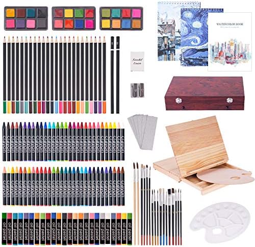 165 Piece Deluxe Art Creativity Set with 3 Drawing Pads,1 Wooden Drawing Easel with Drawer, Art Supplies, Painting & Drawing Set That Contains All The Additional Supplies You Need to Get Started - Image 2