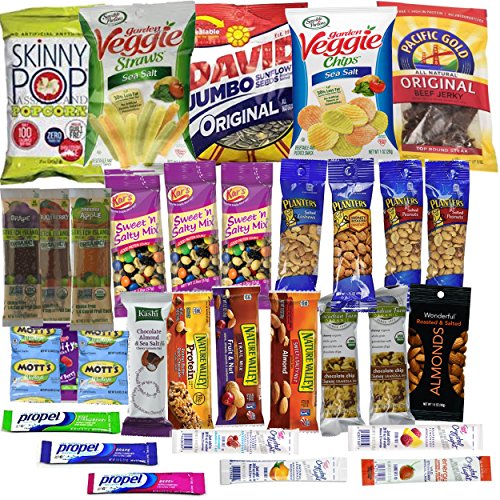 Healthy Snacks Care Package Gift Basket- 32 Health Food Snacking Choices - Quick Ready To Go - For Adults, College Students Gifts, Kids, Toddlers, Birthday Ideas - Say Thank You or Congratulations - Image 2