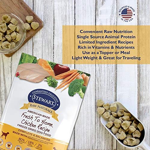 Stewart Raw Naturals Freeze Dried Dog Food Grain Free Made in USA with Chicken, Fruits, & Vegetables for Fresh To Home All Natural Recipe, 24 oz. - Image 3