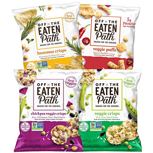 Off the Eaten Path, 4 Flavor Sampler Variety Pack, (Assortment May Vary) 1.25 Ounce (Pack of 16)