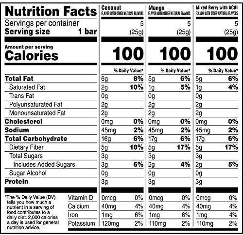 Health Warrior Chia Bars, Tropical Variety Pack, Gluten Free, Vegan, 25g Bars, 15 Count - Image 6