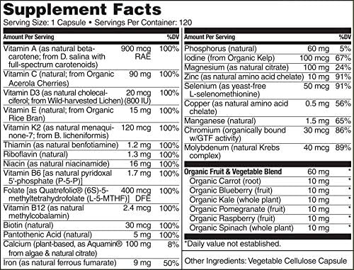 NATURELO One Daily Multivitamin for Women - Best for Hair, Skin Nails - Natural Energy Support - Whole Food Supplement - Non-GMO - No Soy - Gluten Free - 120 Capsules | 4 Month Supply - Image 4