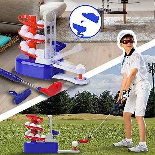 iPlay, iLearn Kids Golf Toys Set, Outdoor Lawn Sport Toy, Training Golf Balls & Clubs Equipment, Indoor Exercise, Outside Yard Active Gifts for 3 4 5 6 7 8 Year Olds Boys Toddlers Children Girls - Image 5