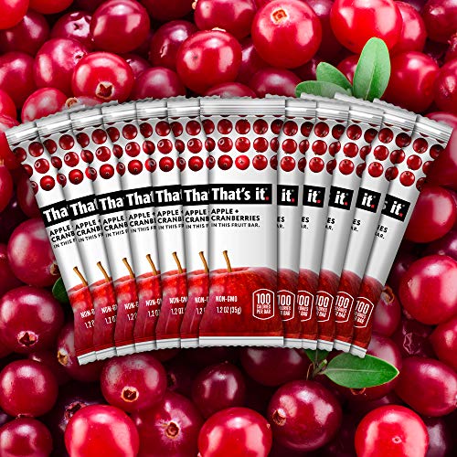 That's it. Apple+Cranberry 100% Natural Real Fruit Bar, Best High Fiber Vegan, Gluten Free Healthy Snack, Paleo for Children & Adults, No Preservatives Energy Food (12 Pack) - Image 5