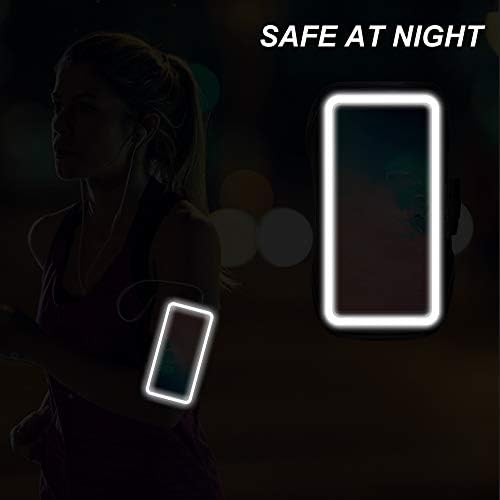 Galaxy S20+/S10+/S9+ Armband,RUNBACH Sweatproof Running Exercise Gym Cellphone Sportband Bag with Fingerprint Touch/Key Holder and Card Slot for Samsung Galaxy S20+/S10+/S9+ (Black) - Image 4