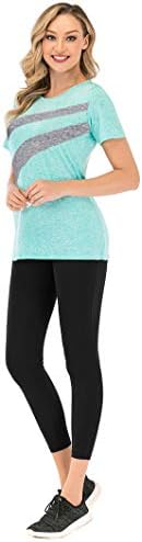 FINMYE Women's Yoga Tops Dri Fit Running Activewear Moisture Wicking Workout Shirts - Image 3