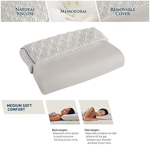 Magniflex Pillow - Abbraccio Wave - Sanitized and Clean Pillow - Contours for Additional Neck Support - Designed for Back and Side Sleeping Positions - 100% Made in Italy - Image 2