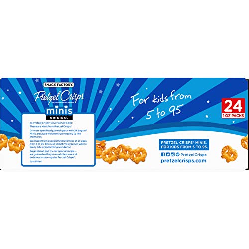 Snack Factory Pretzel Crisps Minis Original Flavor, Snack Packs Individual Sized, 24 Count - Image 2