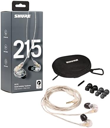 Shure SE215-CL Professional Sound Isolating Earphones with Single Dynamic MicroDriver, Secure In-Ear Fit - Clear - Image 2