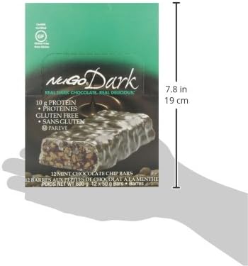NuGo Dark Chocolate Mint Chocolate Chip, 13g Vegan Protein, 200 Calories, Gluten Free, 12 Count - Image 6