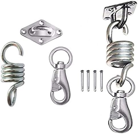 ZEERKEER 700 LB Hammock Chair Hanging Kit 304 Stainless Steel Heavy Duty Ceiling Spring Hooks with Steel Wall Anchors for Hammock Stand, Swing, Chair, Yoga Exercise, Swing Anchor