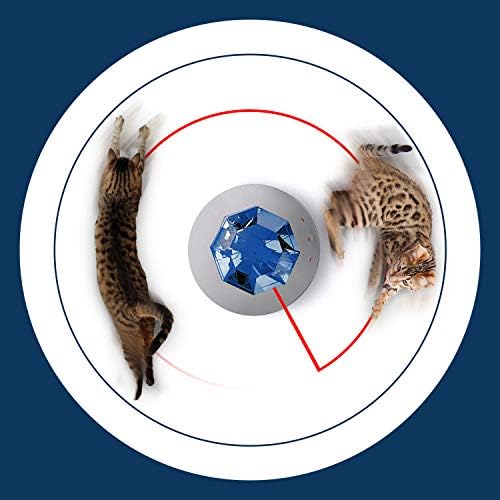 Pawsome Pets Interactive Laser Cat Toy - Automatic Rotating Laser Pointer for Kittens/Dogs, 3 Speed Modes - Great for Pet Exercise - Electronic Cat Toys for Indoor Cats - Includes Bonus Mouse Toy - Image 6