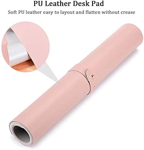 Aisakoc Large Desk Pad, 31.5" x 15.75" Non-Slip PU Leather Desk Mouse Pad Waterproof Desk Pad Protector, Dual-Side Use Desk Writing Mat for Office Home - Image 4