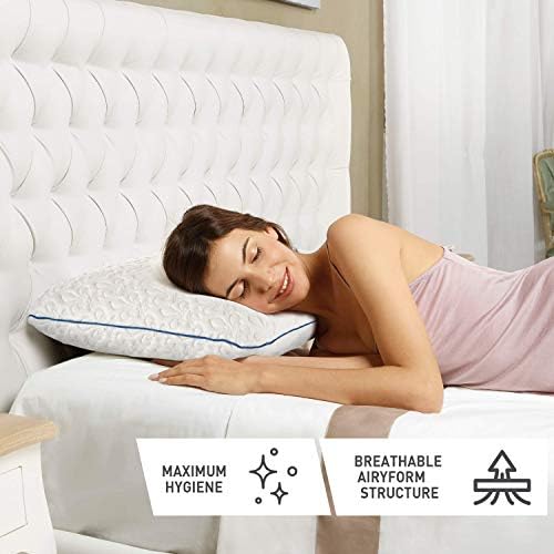 Magniflex Pillow - Abbraccio Wave - Sanitized and Clean Pillow - Contours for Additional Neck Support - Designed for Back and Side Sleeping Positions - 100% Made in Italy - Image 3