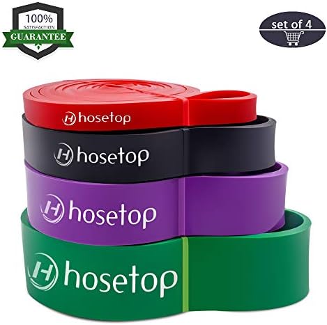 Hosetop Pull Up Resistance Bands Heavy Duty Resistance Bands Stretch Bands Set, Mobility Powerlifting Exercise Bands, Perfect for Body Stretching, Physical Therapy and Resistance Training, Set of 4 - Image 7