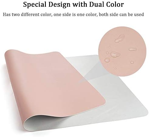 Aisakoc Large Desk Pad, 31.5" x 15.75" Non-Slip PU Leather Desk Mouse Pad Waterproof Desk Pad Protector, Dual-Side Use Desk Writing Mat for Office Home - Image 3