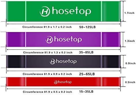 Hosetop Pull Up Resistance Bands Heavy Duty Resistance Bands Stretch Bands Set, Mobility Powerlifting Exercise Bands, Perfect for Body Stretching, Physical Therapy and Resistance Training, Set of 4 - Image 2