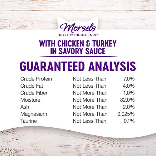 Wellness Healthy Indulgence Natural Grain Free Wet Cat Food, Morsels Chicken & Turkey, 3-Ounce Pouch (Pack of 24) - Image 5