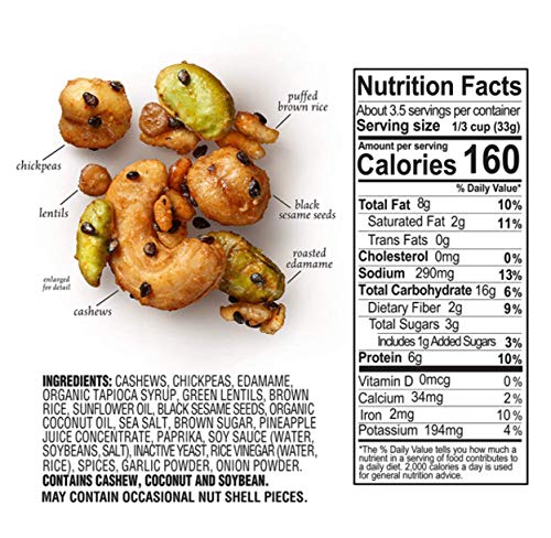 Sahale Snacks Asian Sesame Edamame Bean + Nut Snack Mix, 4 Ounces (Pack of 6) - Image 7