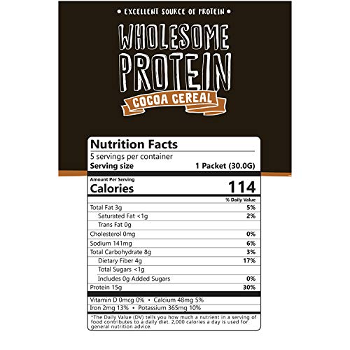 Protein Cereal, Low Carb Cereal, High Protein Cereal, 15g Protein, 4g Net Carbs, High Performance Cereal, 5 Individual Macro-Controlled Packages (Cocoa) - Image 6