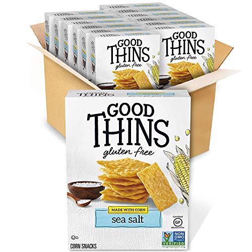 Good Thins Sea Salt Corn & Rice Snacks Gluten Free Crackers, 12 - 3.5 oz Boxes