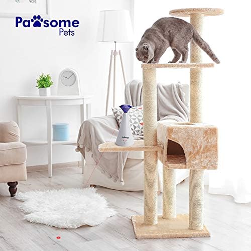 Pawsome Pets Interactive Laser Cat Toy - Automatic Rotating Laser Pointer for Kittens/Dogs, 3 Speed Modes - Great for Pet Exercise - Electronic Cat Toys for Indoor Cats - Includes Bonus Mouse Toy - Image 5