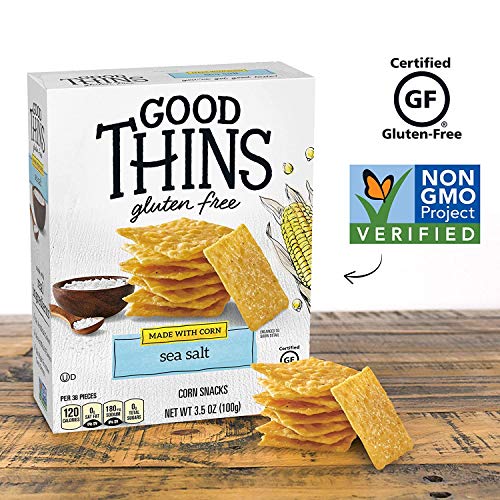 Good Thins Sea Salt Corn & Rice Snacks Gluten Free Crackers, 12 - 3.5 oz Boxes - Image 2