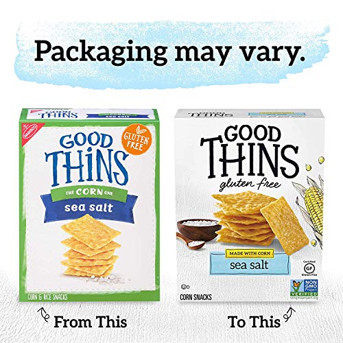 Good Thins Sea Salt Corn & Rice Snacks Gluten Free Crackers, 12 - 3.5 oz Boxes - Image 11