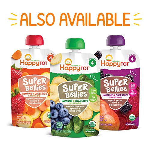 Happy Tot Organic Stage 4 Super Morning Organic Bananas Blueberries Yogurt & Oats + Super Chia, 4 Ounce Pouch (Pack of 8) (Packaging May Vary) - Image 7