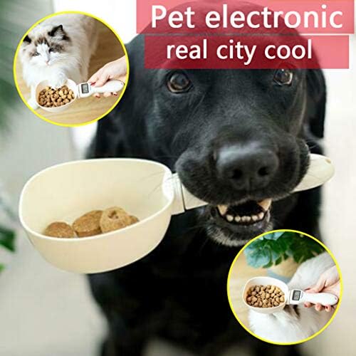 ErYao Pet Food Scale Dog Food Measuring Scoop Cup Detachable Cat Food Scooper Digital Scale Spoon with LCD Display for Measuring Pets Food,Cat Keeping Healthy Diet - Image 2