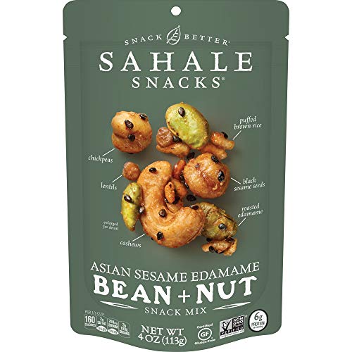 Sahale Snacks Asian Sesame Edamame Bean + Nut Snack Mix, 4 Ounces (Pack of 6)