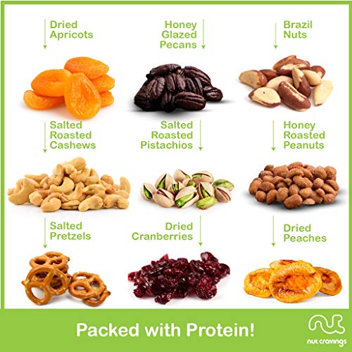 Holiday Dried Fruit & Nut Gift Basket, Green Box (9 Bags) - Thanksgiving, Christmas Food Arrangement Platter, Variety Care Package, Birthday Party, Healthy Kosher Snack Tray for Women, Men, Adults - Image 2