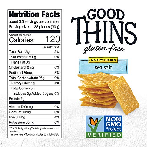 Good Thins Sea Salt Corn & Rice Snacks Gluten Free Crackers, 12 - 3.5 oz Boxes - Image 6