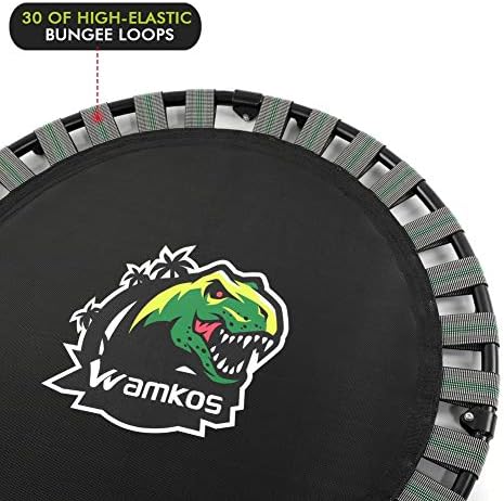 Wamkos 2019 Upgraded Dinosaur Mini Trampoline for Kids with Handle,Foldable Kids Trampoline for Play & Exercise Indoor or Outdoor,Camo Safty Padded Cover Toddler Rebounder Trampoline for Jump Sports - Image 5