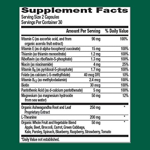 Centrum Stress and Mood, Organic Ashwagandha Root, Magnesium, Whole Food Supplement Supports Healthy Mood, 30 Day Supply (60 Capsules) - Image 5