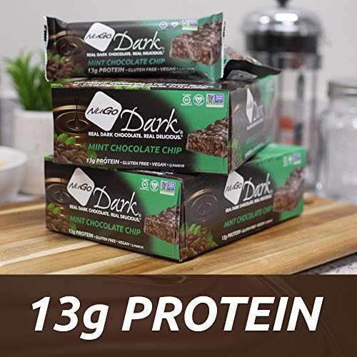 NuGo Dark Chocolate Mint Chocolate Chip, 13g Vegan Protein, 200 Calories, Gluten Free, 12 Count - Image 4