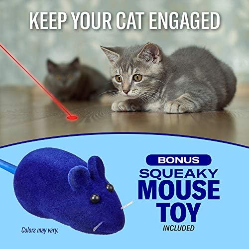 Pawsome Pets Interactive Laser Cat Toy - Automatic Rotating Laser Pointer for Kittens/Dogs, 3 Speed Modes - Great for Pet Exercise - Electronic Cat Toys for Indoor Cats - Includes Bonus Mouse Toy - Image 4